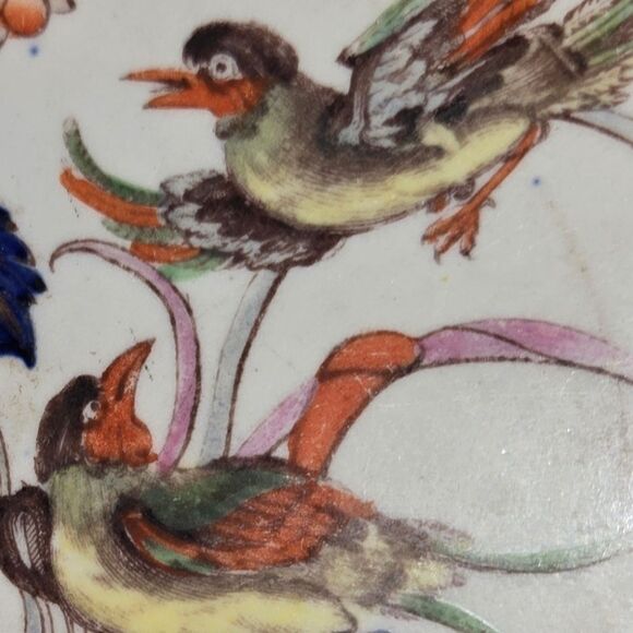 Masons C1850s Floral And Birds Ironstone Plate 9" - Picture 12 of 12